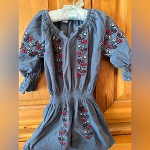 Tea dress size 3 blue cordoroy